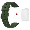 For Huawei Watch Fit 2 Silicone Strap+Case Watchband With Same Color Buckle Wristband and Transparent Watch Shell