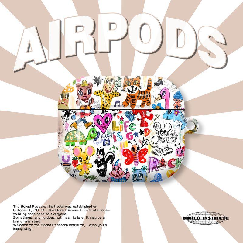 

Art Applicable to Airpods3 Generation Earphone Case Airpodspro Second Generation/First Generation Protective Case Glossy Hard Case Airpods4 Generation Apple AirPods 2