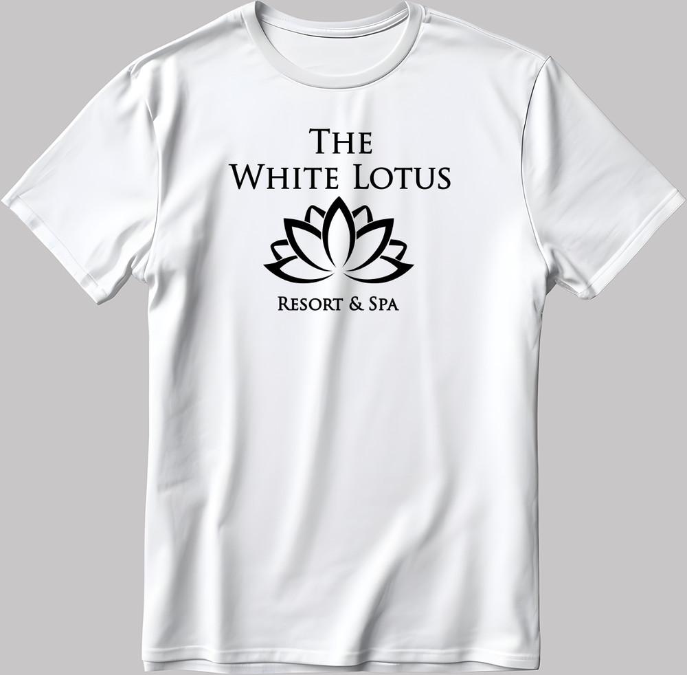 

Логотип Белый Лотос Футболка с коротким рукавом Бело-черная Мужская / Женская P331 M