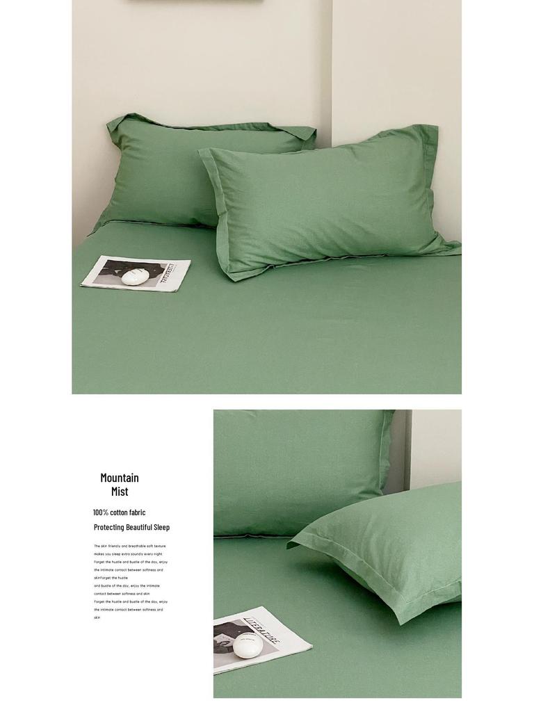 2025 New Style Pure Cotton Pillowcase Set: Simple Twill 48x74 Household Cover (Set of 2)