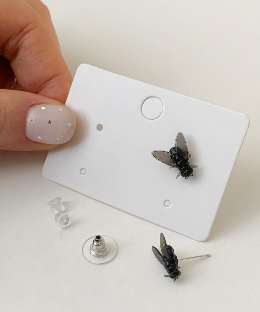 Dederit Peculiar Funny Insect Bug Fly Dung Fly Earring