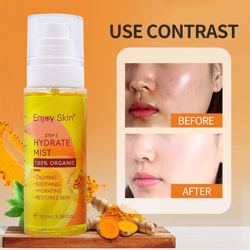 Turmeric Toner Hydrating Brightening Essence Water for Wet Compress Skin Repair Skincare