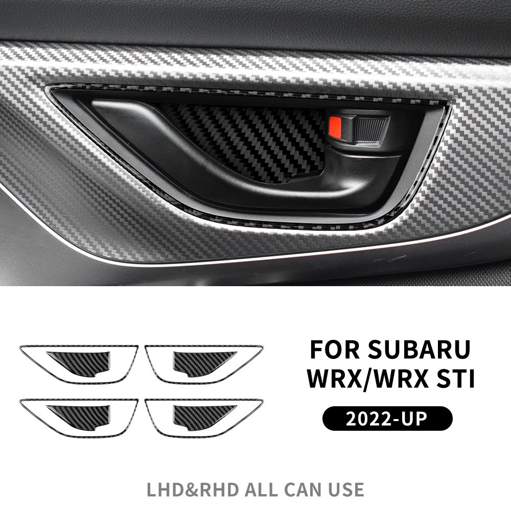 Real Carbon Fiber Sticker For Subaru WRX/WRX STI 2025 2025 Car Door Handle Frame Interior Trim RHD LHD Cover Accessories