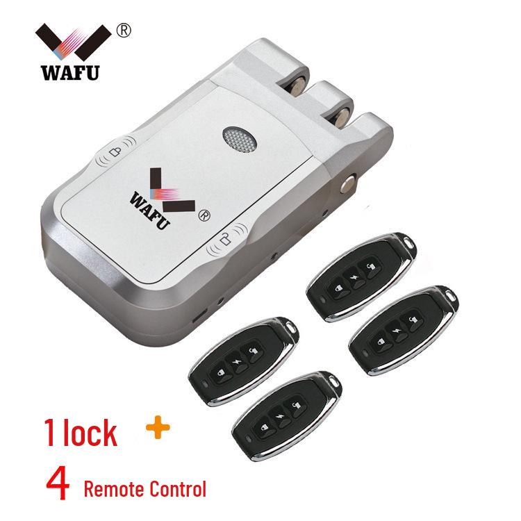 Graffiti Invisible Wireless Anti-theft Smart Lock with Remote Control for Home, Keyhole-less Design for Entrance and Sliding Doors