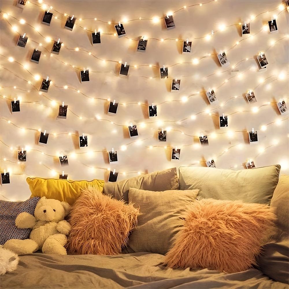 1 String LED Fairy Lights with Photo Frame Clips -in/Battery-Free (Batteries Not Included) String Lights for Photo Wall,Wedding,Christmas Decorations