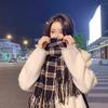 Autumn and Winter Scarves Women's Winter High-end Scarves Thickened and Warm Tonglu Imitation Cashmere Plaid Scarves