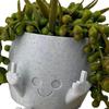 Cute Succulent Plants Pot Creative Human Face Shape Flower Pot Indoor Plant Holder Home Office Decor