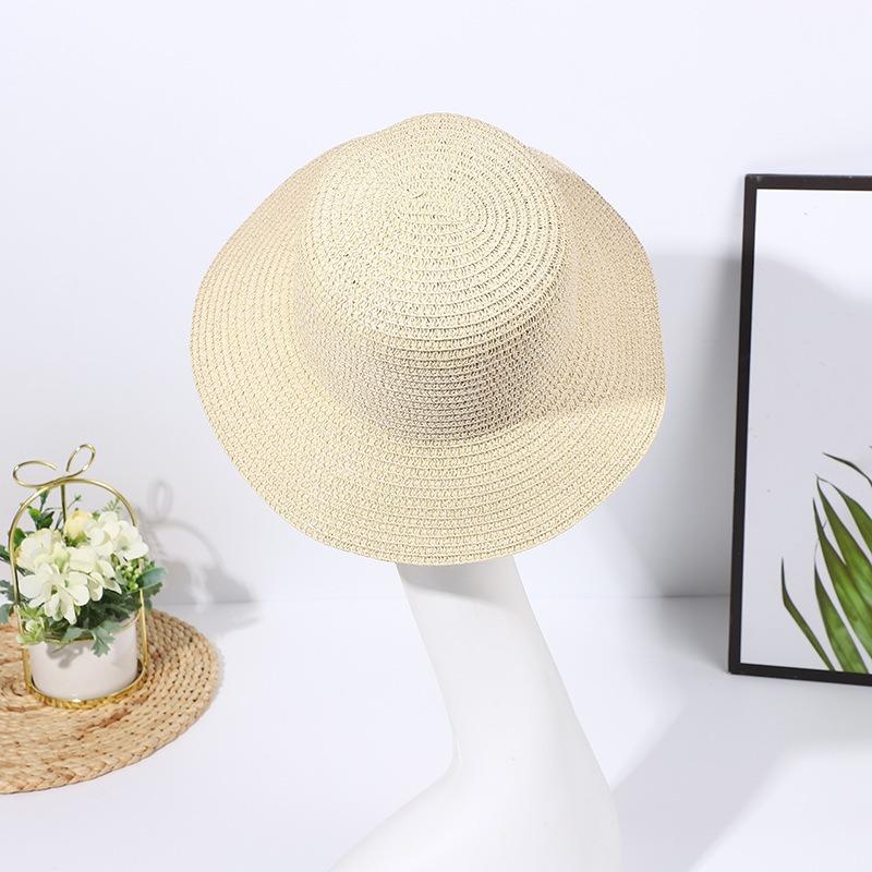 Children's Internet celebrity super fairy lace straw hat fashion outdoor travel sunscreen hat summer straw woven ruffle edge sunshade hat
