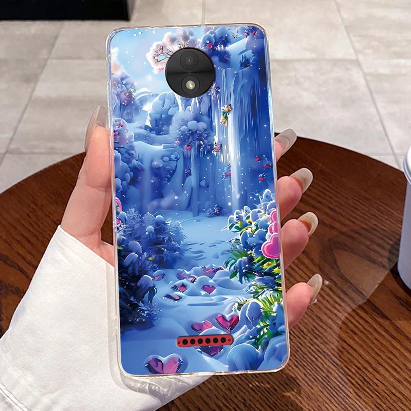Casing For Motorola Moto C Plus Case Aesthetic Cute Cat Astronaut Transparent Soft Silicone Back Cover Moto C CPlus Phone Case