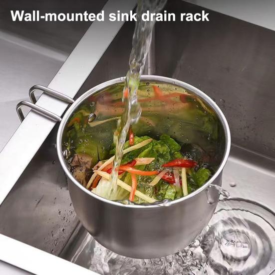 Hanging Sink Strainer Basket Stainless Steel Colander Kitchen Food Waste Strainer Corner Sink Strainer for Efficient Draining Food Residue Filtration