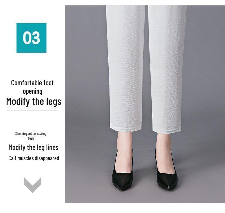 2026 Women's Ice Silk High Waist Slimming Harem Pants: Buy One, Get One Free - Cropped, Light & Breathable