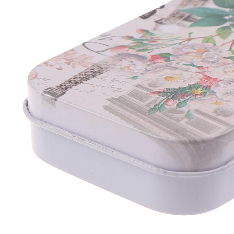 Vintage Flowers Tin Box Sealed Jar Packing Boxes Jewelry Candy Box For Party