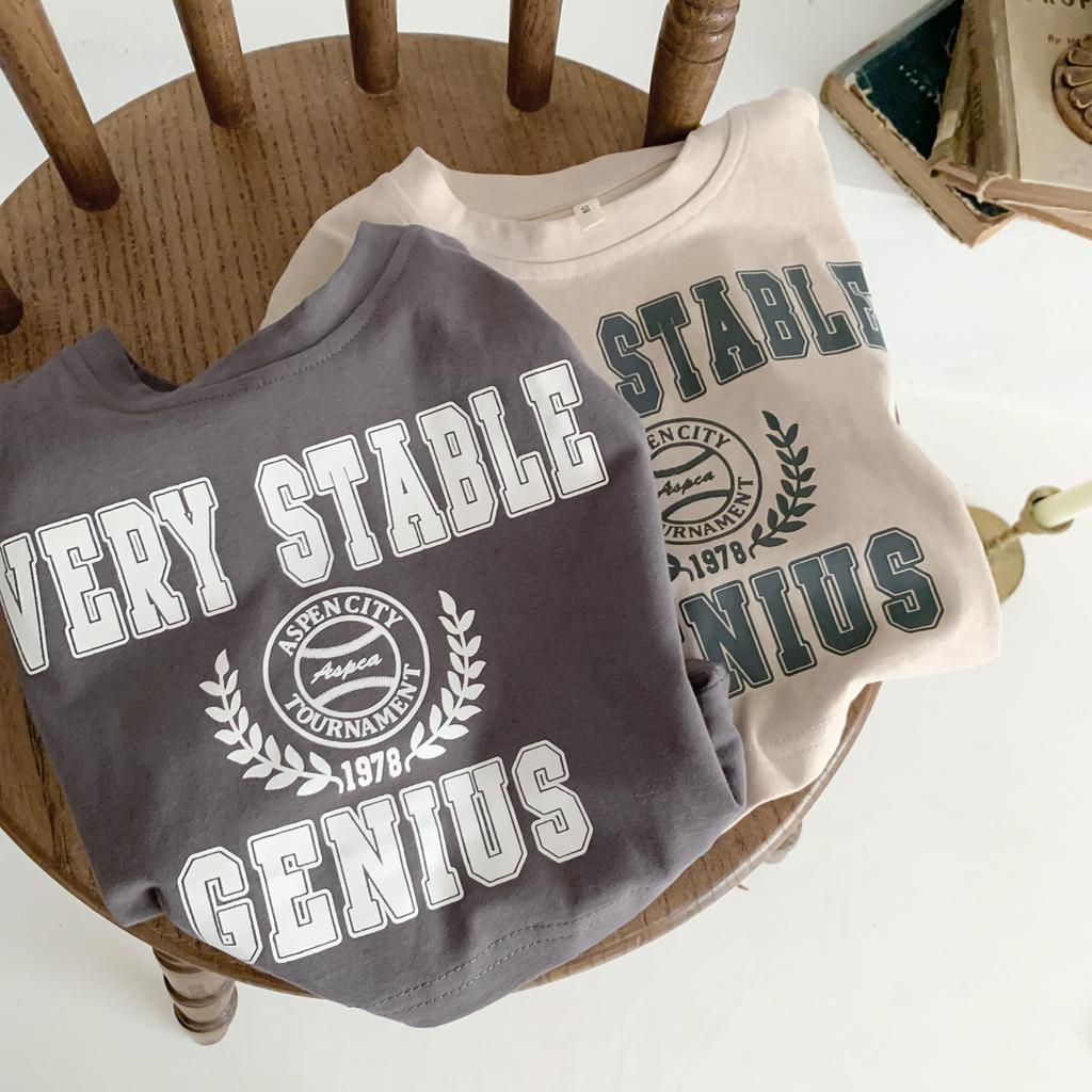 Dzieci Chłopiec Moda Litera T-shirt Wszechstronne T-shirty na przód ramię Dziewczynki Wysokiej jakości bawełna Cienkie Wygodne Wciągane Bluzki