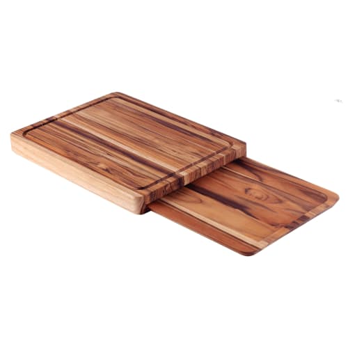 

Tramontina Churrasco Cutting Board & Storage Tray, Teak Wood, 40cm x 30cm, Antibacterial Treatment, Natural Wood Meat Tray, Convenient Cooking, Wooden