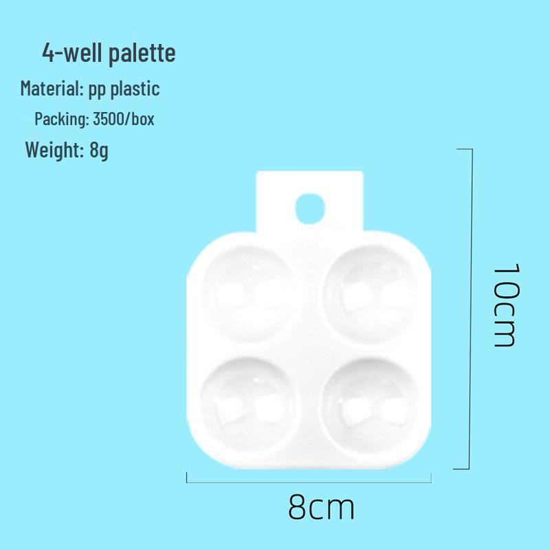 

Cross-Border Art Plastic Palette: Plum Blossom & Foot Design with 6 and 10 Holes