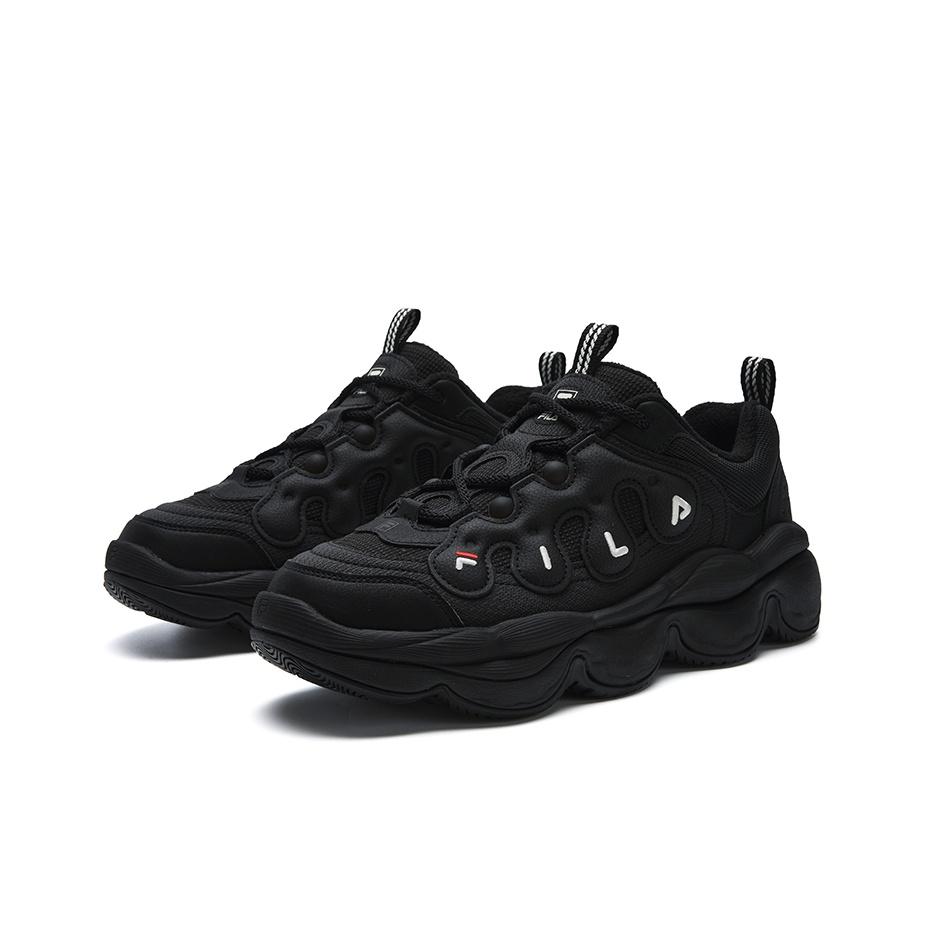 FILA Fleece Pea Shoes Fashion Trend Sports Simple Versatile Wear-Resistant Low-Top Casual Shoes Men sneaker Black F12M541121FBK