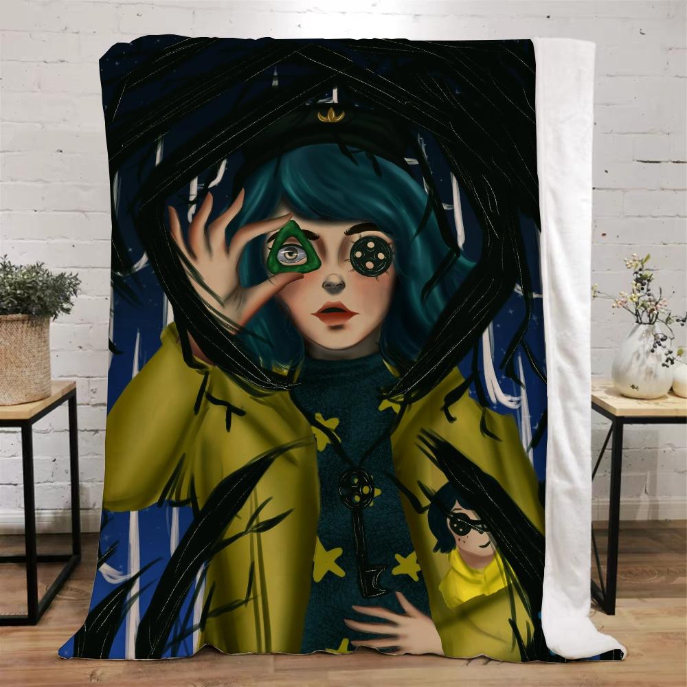 Coraline Soft Blanket Bed Throw Blankets Cobija Interior for Home Bed Blanket 150cm X 200cm Luxury Blankets Sofa Decoration Knee