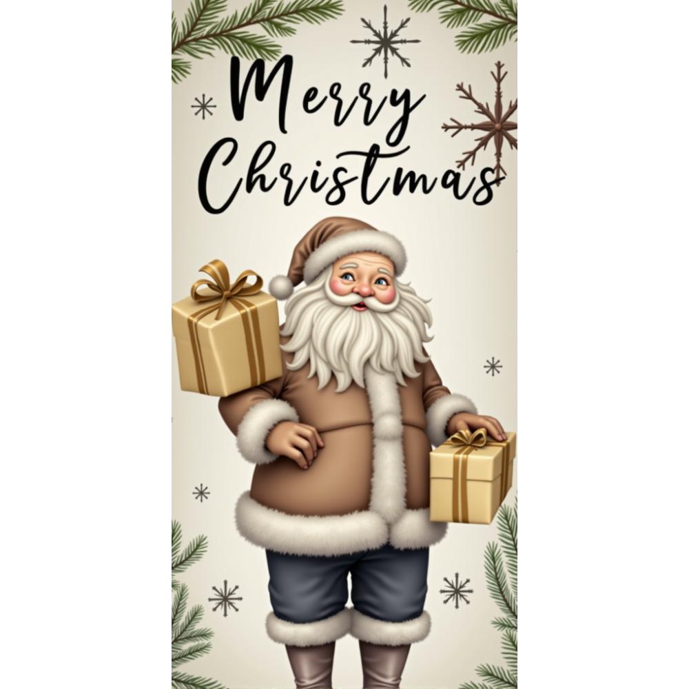 Cartoon Santa Claus Door Cover Christmas Outdoor Decoration Home Door Lining 2024 Xmas Ornament 2025 New Year Party Home Banner