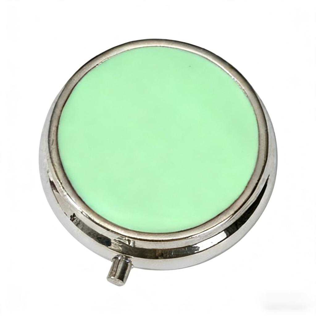 3 Cell Metal Pill Boxes Stainless Steel Round Pill Boxes Medicine Organizer Container Medicine Case Splitters Pill Candy Box