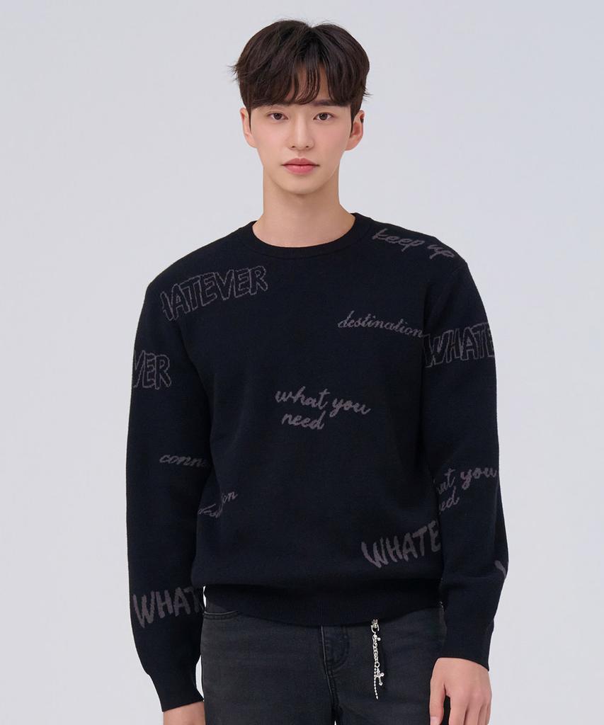 CHASECULT Men'S Lettering Sweater - Black