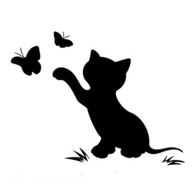 Funny Cat Butterfly Truck Car Sticker Vinyl Decal Bumper Decorative Accessories