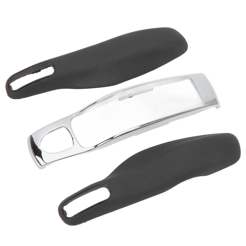 Remote Control Key Shell Black Leather Surface Dustproof Case Shell Cover Replacement For Panamera