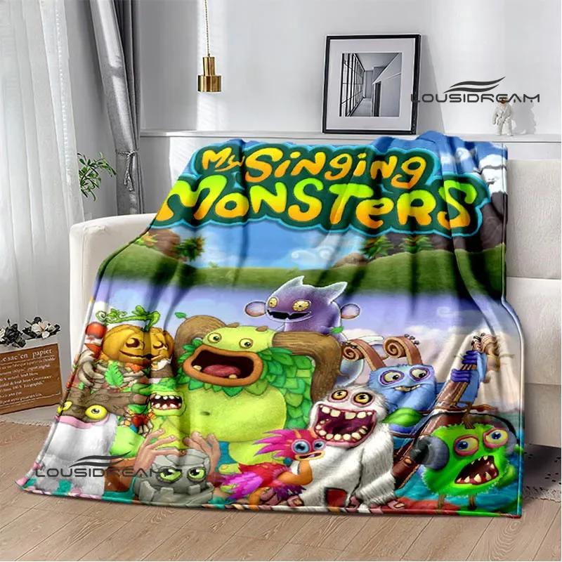 Game My Singing Monsters printed blanket Flange Warm blanket picnic blanket Soft and comfortable blanket Birthday Gift