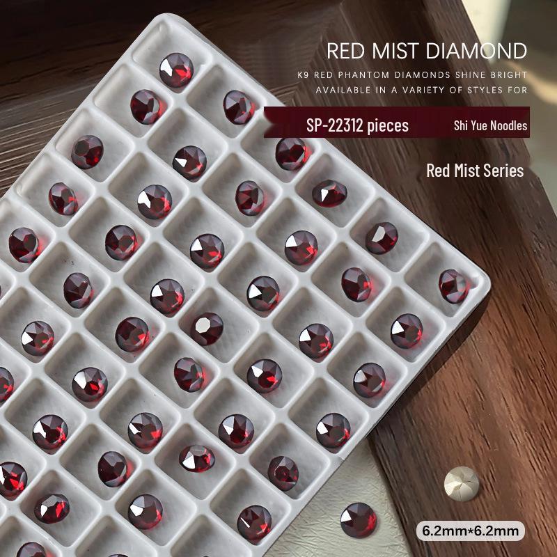 

Red Mist Water Diamond Nail Art Accessories - 2-Piece Heart and Rectangle Set