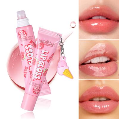6 Colors Fruity Lip Gloss Crystal Clear Jelly Lipstick Lubricant Lip Line Jelly Bag Lip Gloss Glass Lip Lip Care