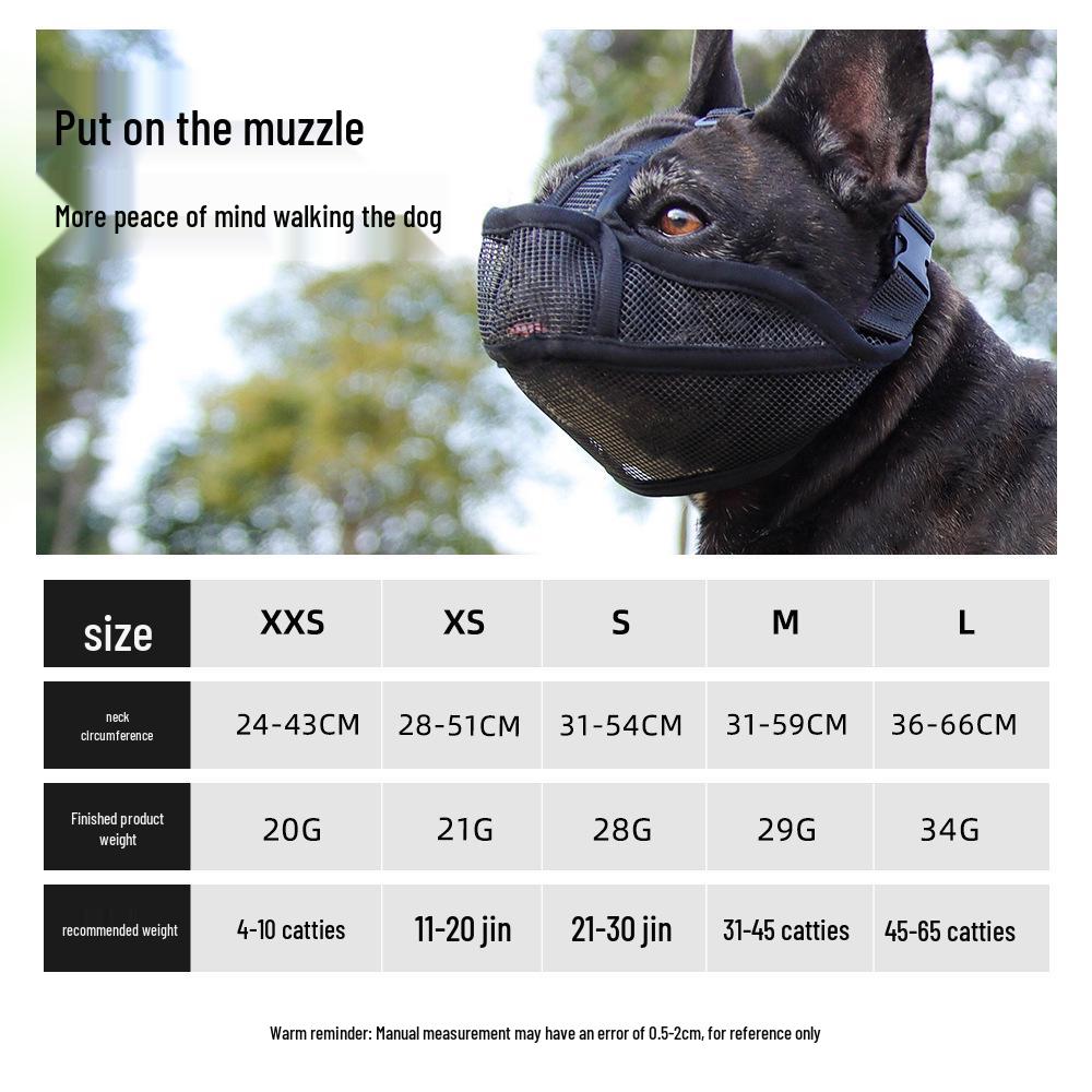 Breathable Anti-Barking Short-Snouted Dog Muzzle for French Bulldogs