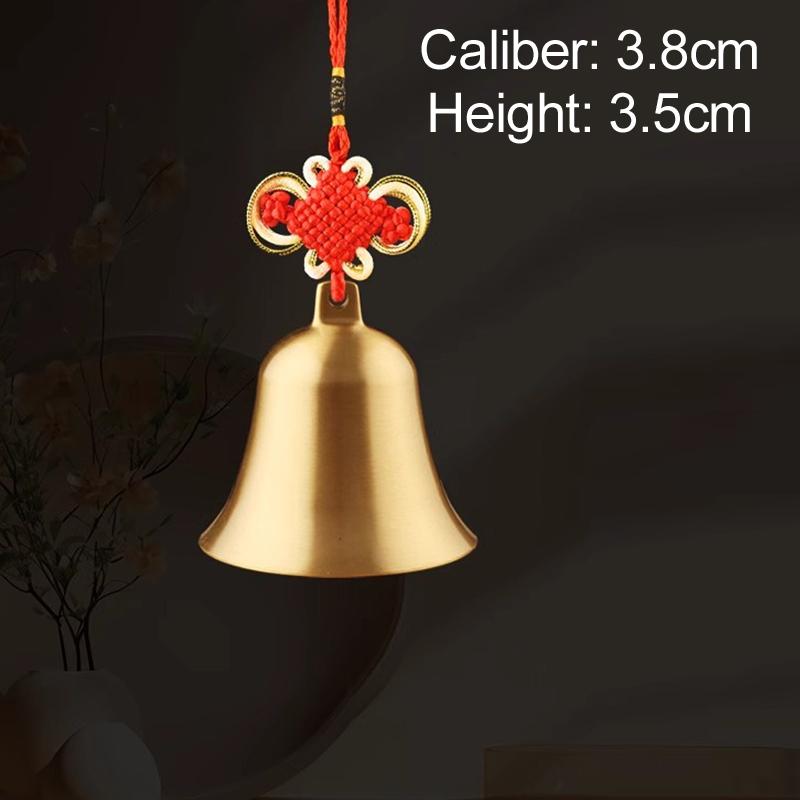 

Pure Brass Brushed Bell, Chinese knot, Copper Wind Chime, Home, Living Room, Entrance, Temple, Car Decoration, Christmas, 1Pc 1Pc