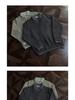 Herren V-Ausschnitt Retro-Stil Strickoberteil - Fake Zweiteiler, Winter Kragen, Lockerer Schnitt