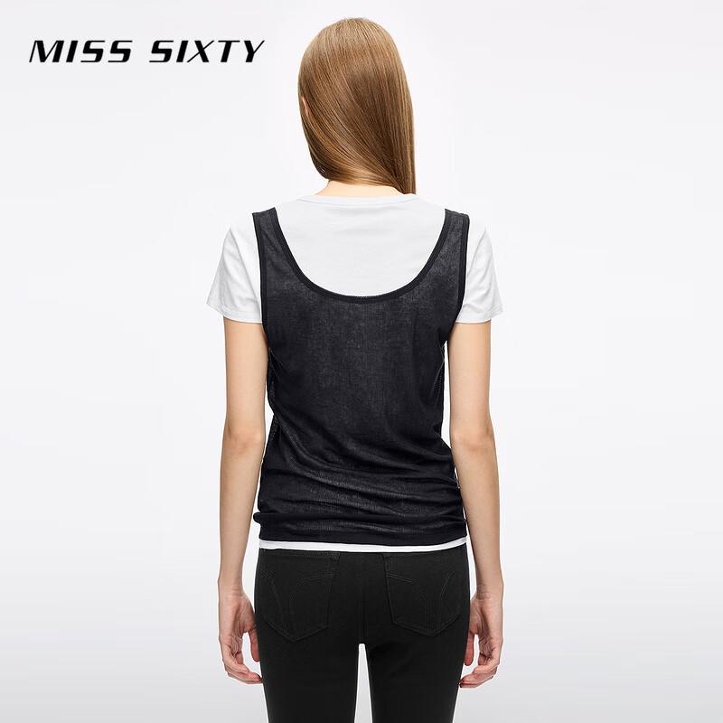 MISS SIXTY 2026 Spring Layered Color-block T-Shirt