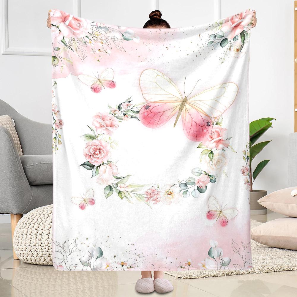 Baby Animals Floral Crown Blankets are suitable for living rooms,making them an ideal choice for outdoor travel and gifts.