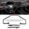 3pcs Carbon     Car Steering Wheel Frame Cover Trim Fit for     10th 16-18