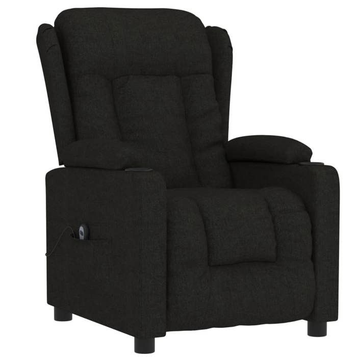 VidaXL Fauteuil inclinable électrique Noir Tissu 3098779