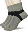 Gunze Active Style Socks with Taping and Arch Short Light Sizes Support, Length, 3-Pair Set, Gray, Men's 25-27