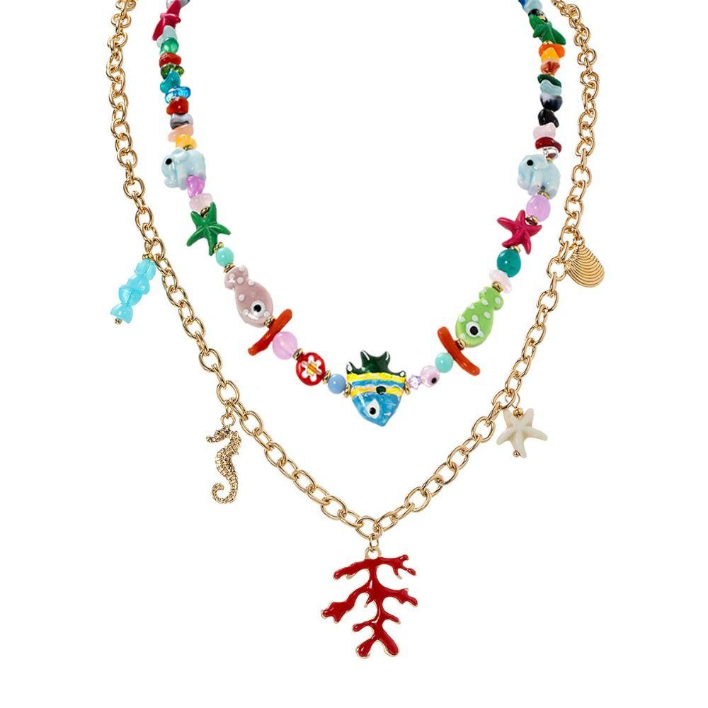 Length Adjustable Pendant Chokers Beach Wind Neck Accessories Fashion Women Necklaces  Party