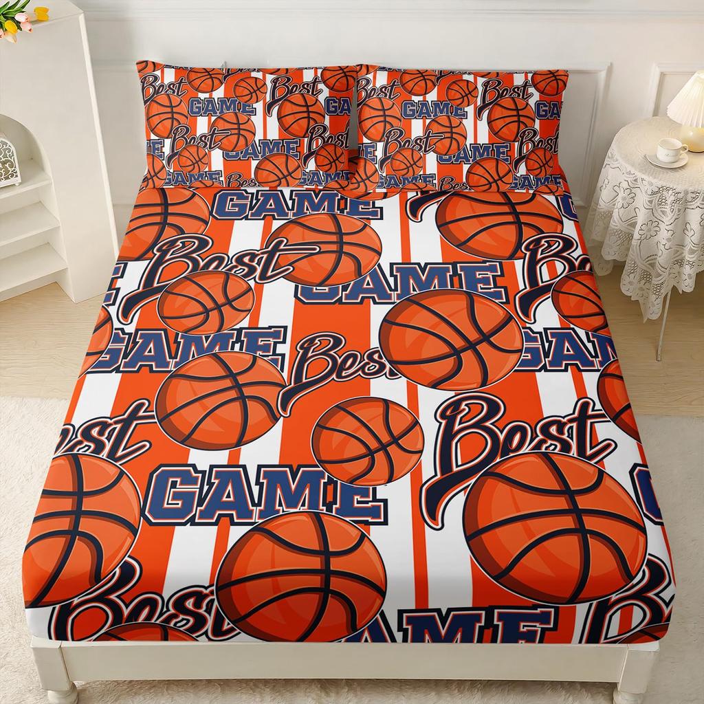 Cute Cartoon Cat Pattern Bed Hat Three-Piece Digital Printing Bedding Set Adult Children