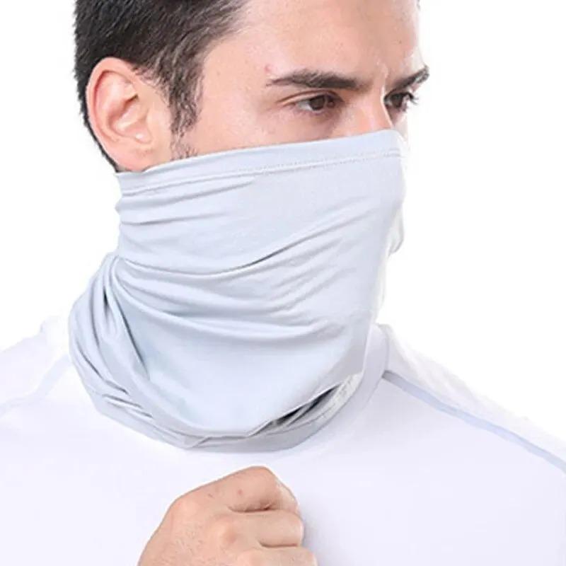 Eis-Seide Gesichtsmaske Sommer Sonnenschutz Atmungsaktiv Radfahren Gesichtsmaske Outdoor Sport Bandana Herren Damen Motorrad Nackenwickel Maske