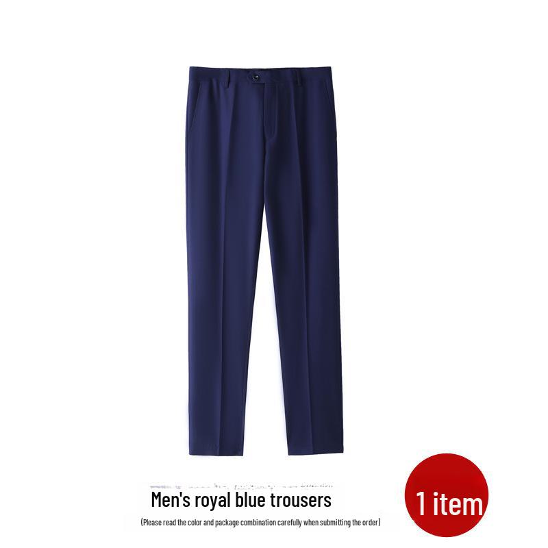 

Новые мужские деловые брюки: Весна/Лето 2025 — серые, синие или черные брюки прямого кроя для деловых встреч или свадеб S