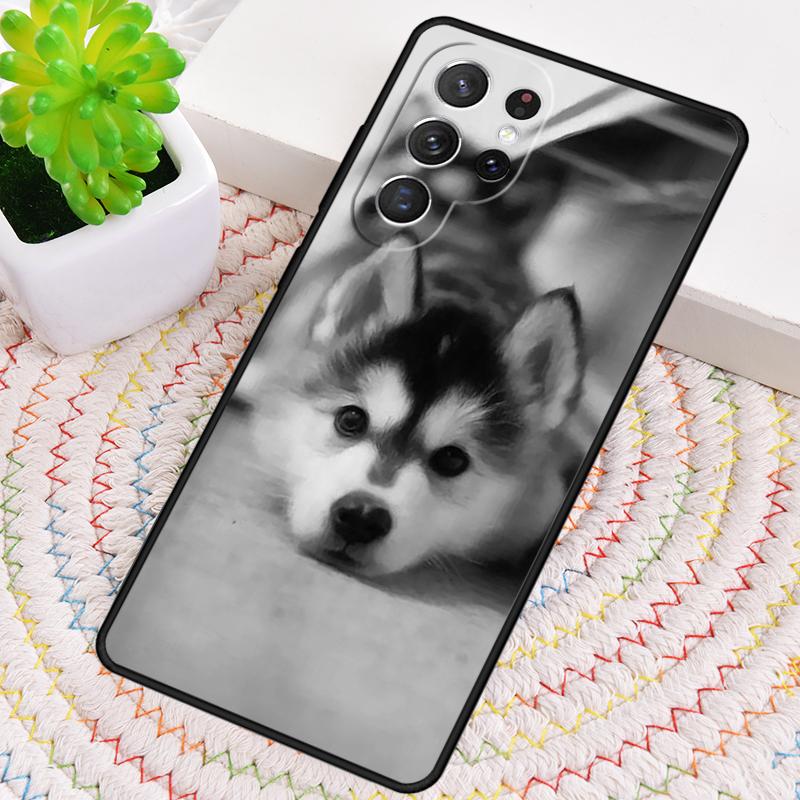 Animal Husky cute Puppy Dog Phone Case for Samsung Galaxy note 10 pro S26 Ultra S23 S24 FE S25 S21 S22 PLUS shockproof Cove