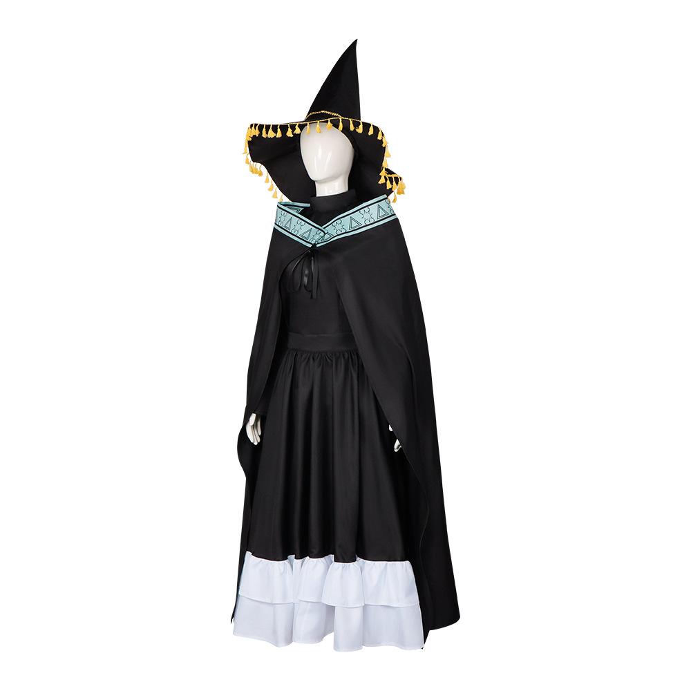 Cosplay pointed hat magic workshop cos suit coco coco black magic dress cosplay halloween costume