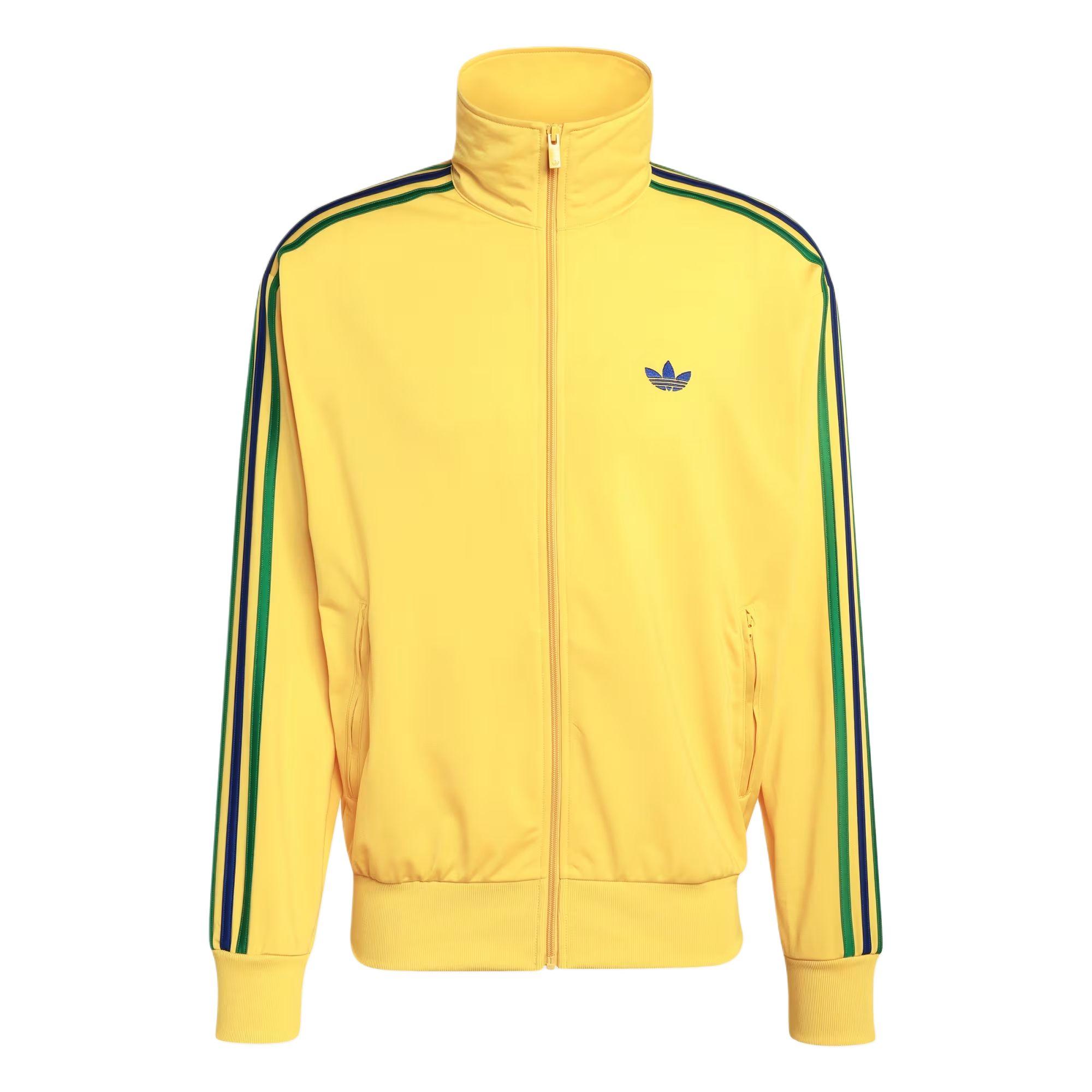 Adidas Originals Firebird Track Top Eqt Yellow/Green/Collegiate Royal Men Outerwear Eqt-Yellow Green Collegiate-Royal KD3848 XS