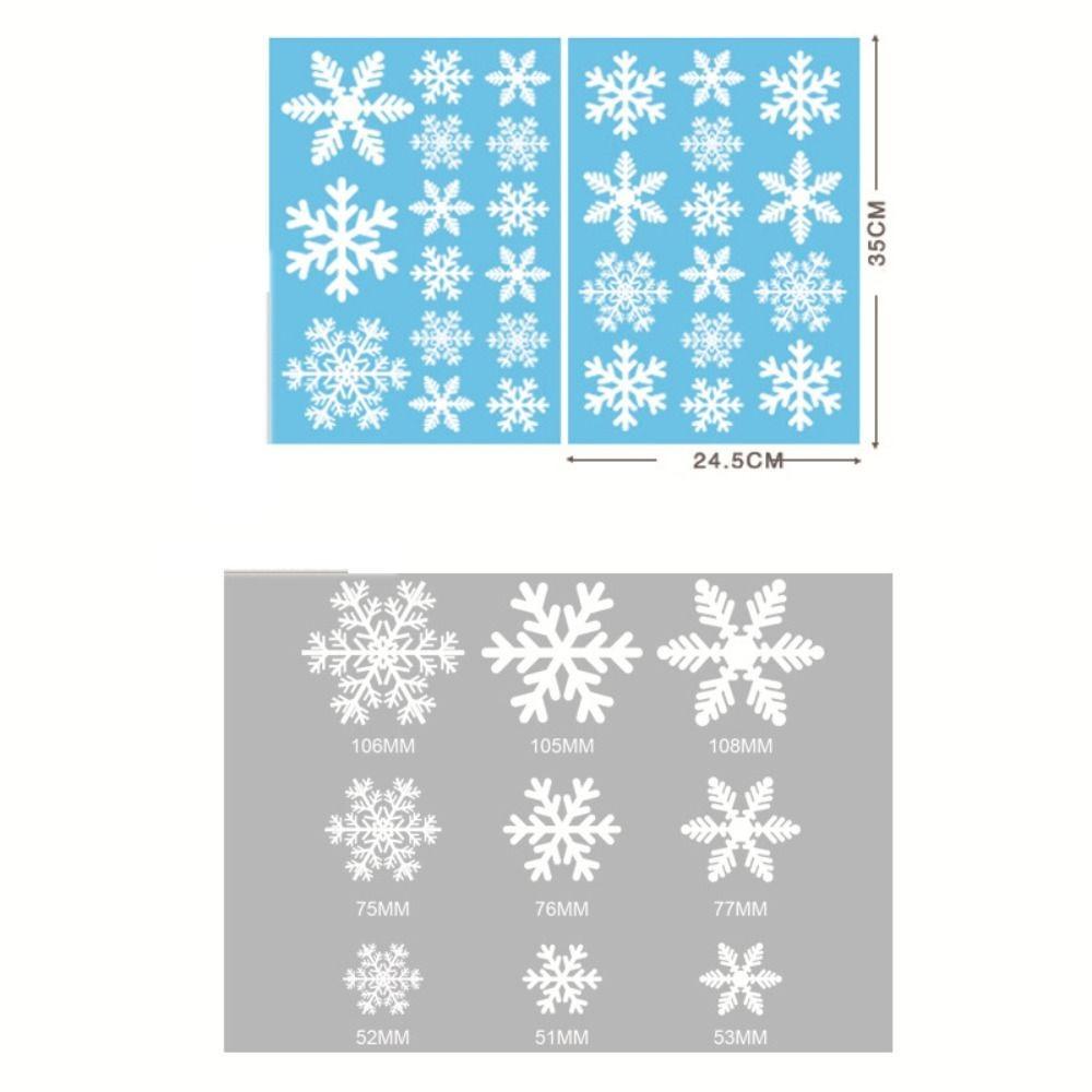 Snowflake Electrostatic Snowflake Sticker Anti-collision Reusable Snowflake Window Sticker PVC Xmas Glass Sticker Home Decals