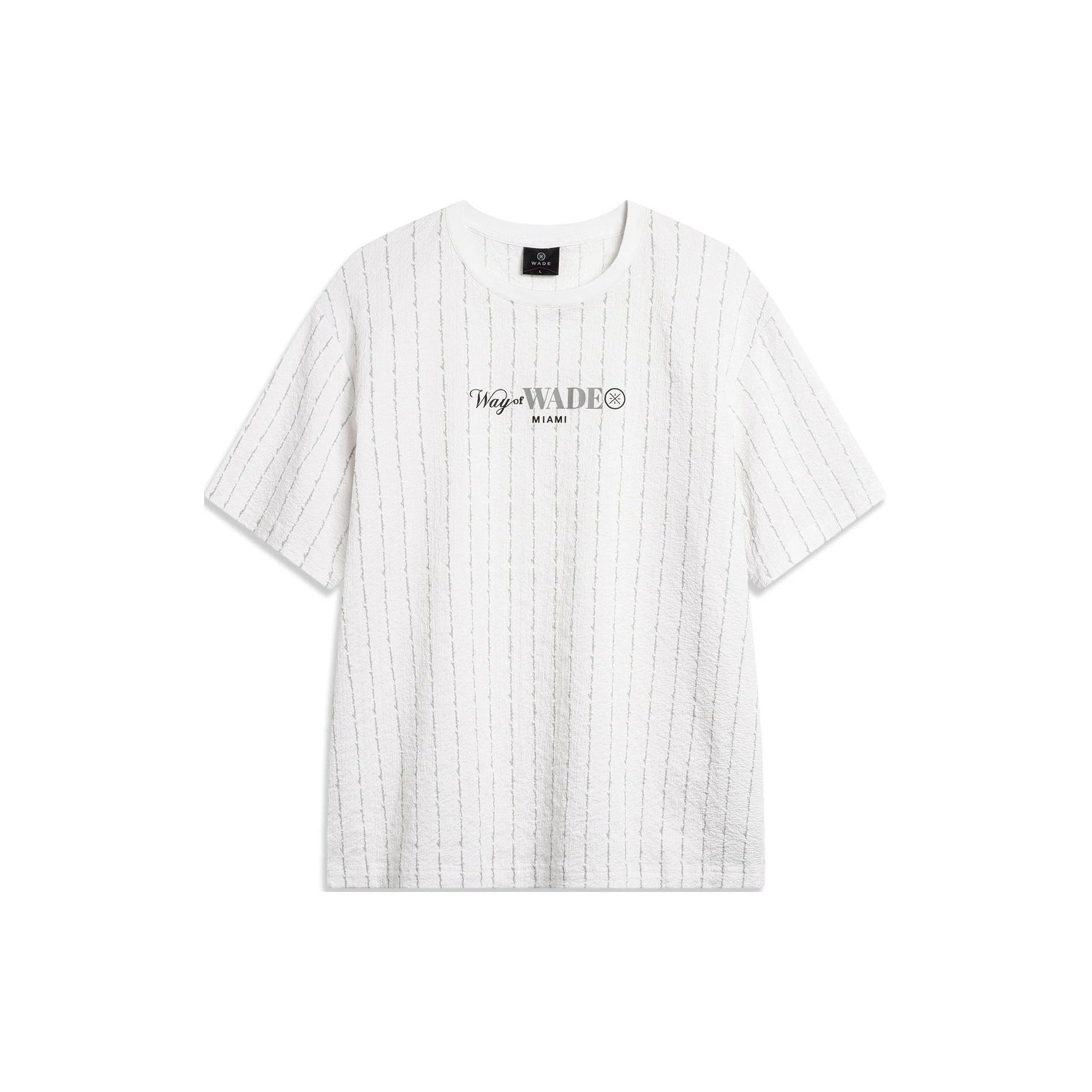 Li-Ning Way Of Wade Striped Graphic T-shirt White Men s ATSU347-5 XL