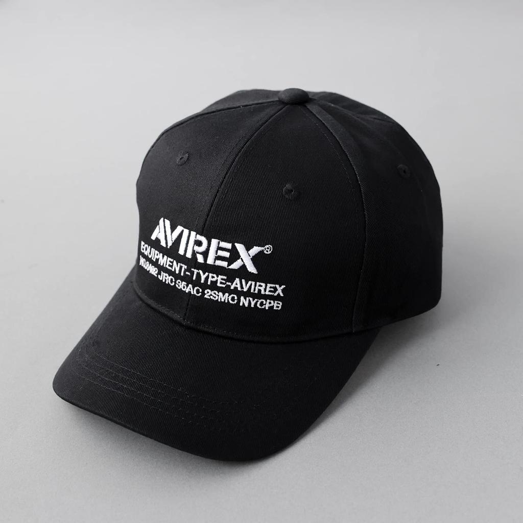 Avirex NUMBERING Military Baseball Cotton Size F 6-Panel Cap, Men's Low-Profile Cap, Black,