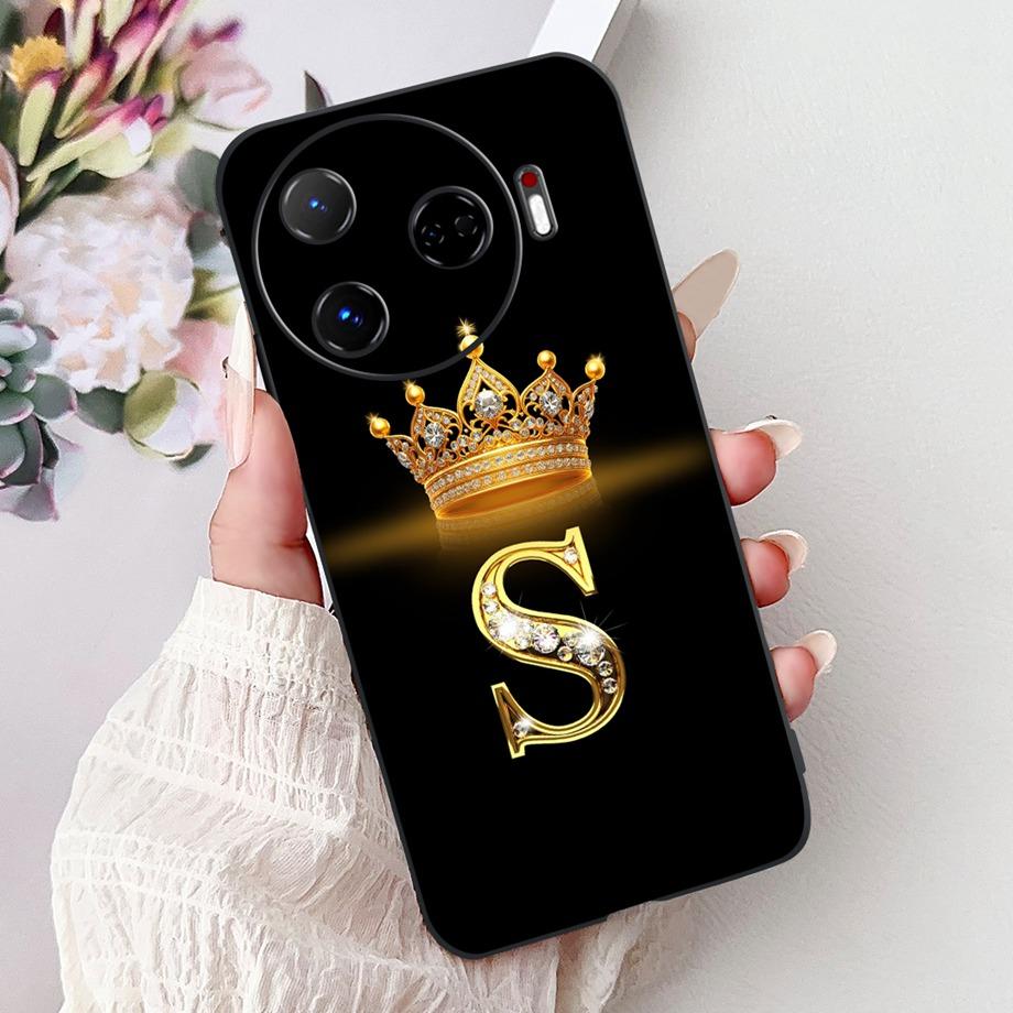 Phone Case For Tecno Camon 30 4G 5G 30S Pro 30pro 30 Premier Cover Soft Silicone Funda Matte TPU Capa Initial Letters Pattern
