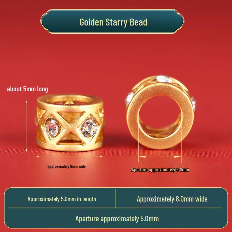 Year of the Horse Sand Gold Non-Fading Drip Oil Beaded DIY Bracelet and Jewelry Accessories.