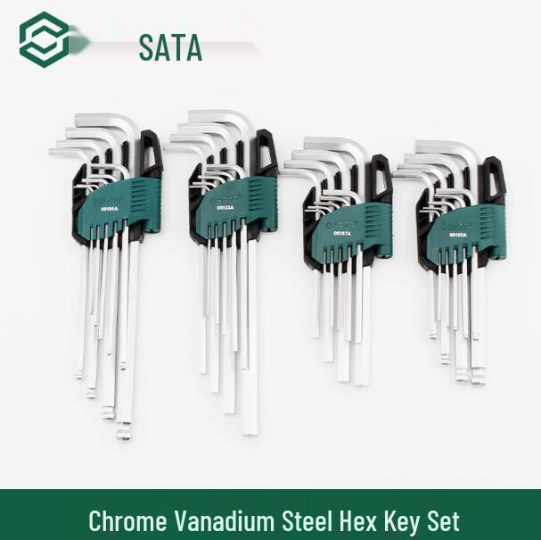 SATA Tools 9-Piece Extended Extra-Long Hex Key Wrench Set 09107A